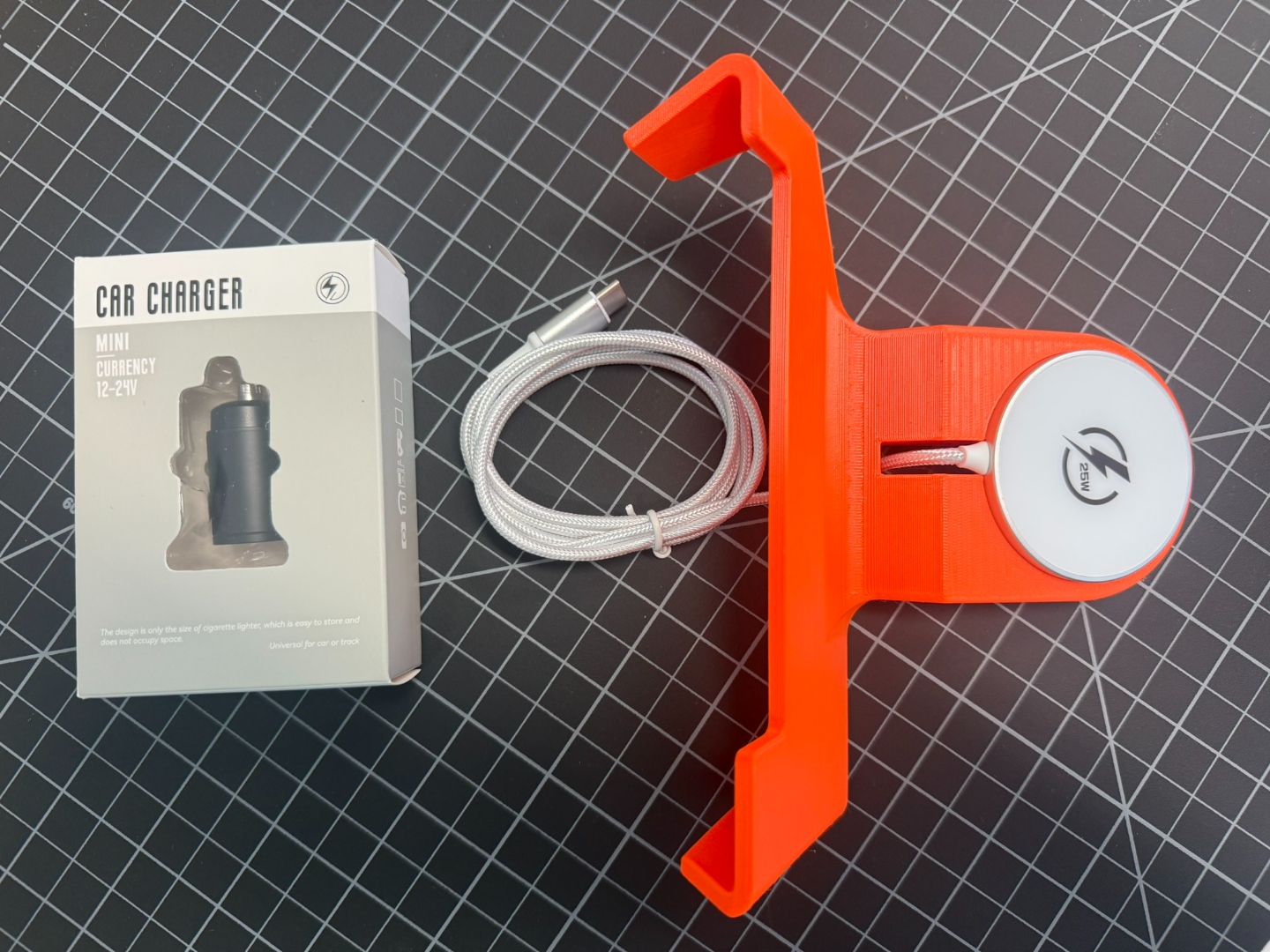 Orange mount with wireless charger